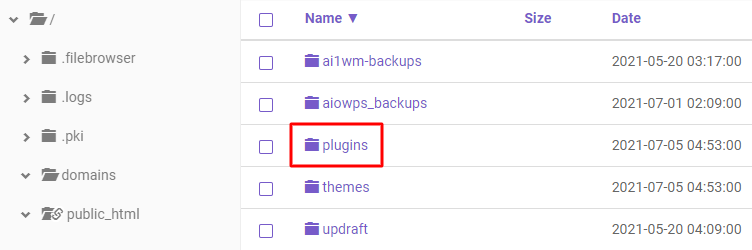 Plugins folder.