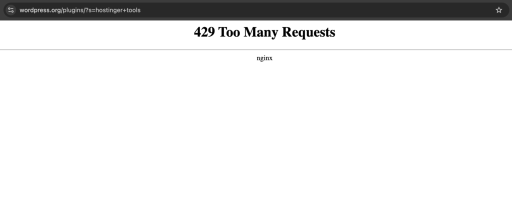 429 Too Many Request error in Google Chrome