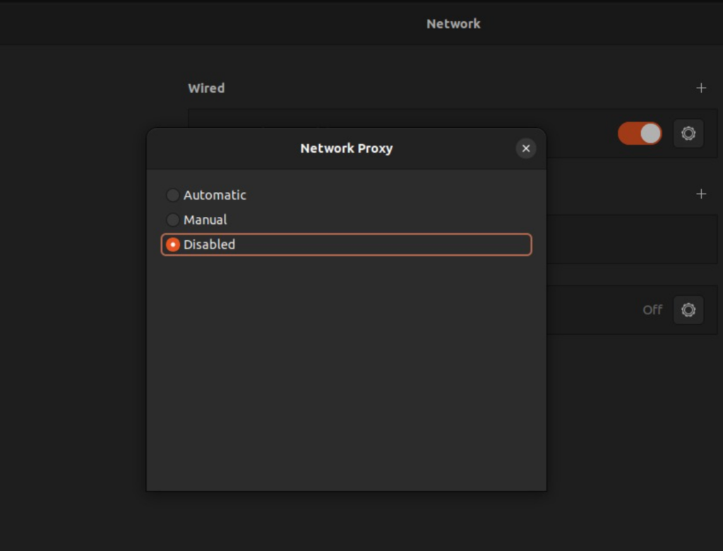 Ubuntu proxy settings