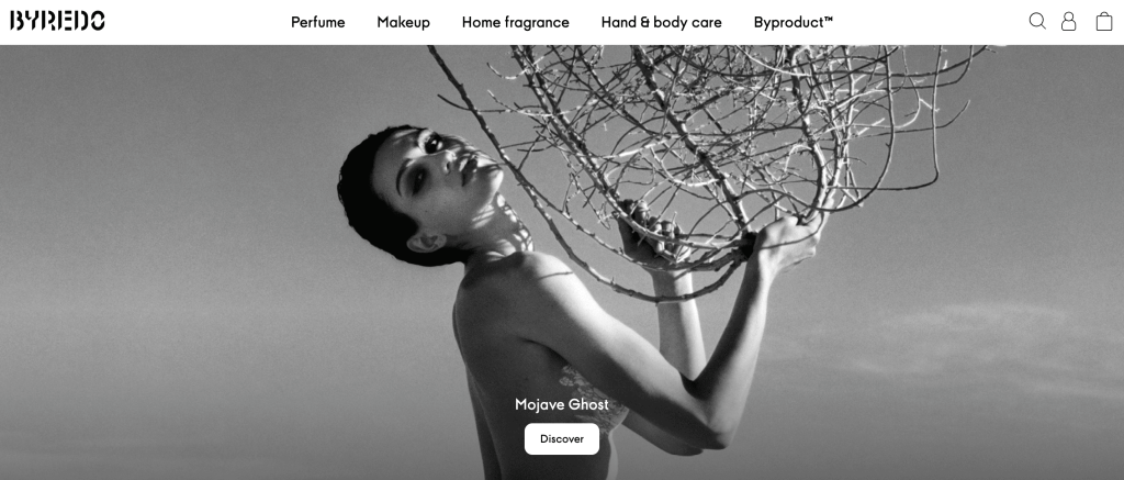 Byredo official store's homepage