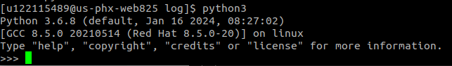 Linux terminal launching interactive mode after 'python3' is typed into the terminal