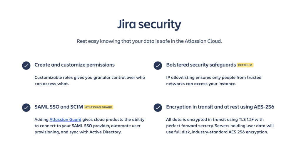 Jira's security