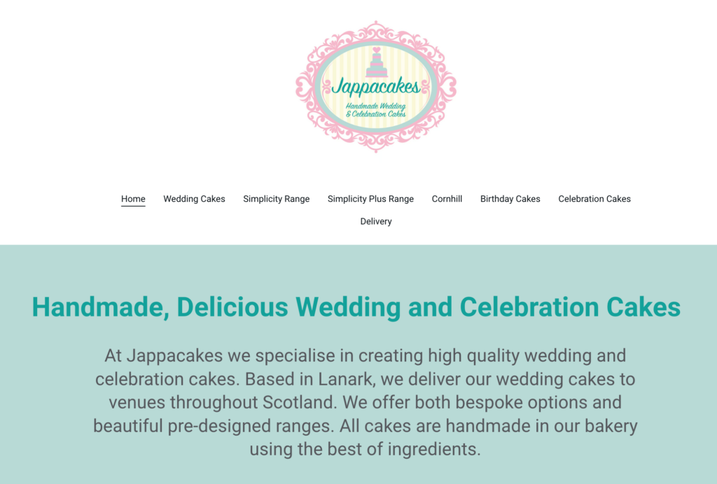 Homepage of Jappacakes