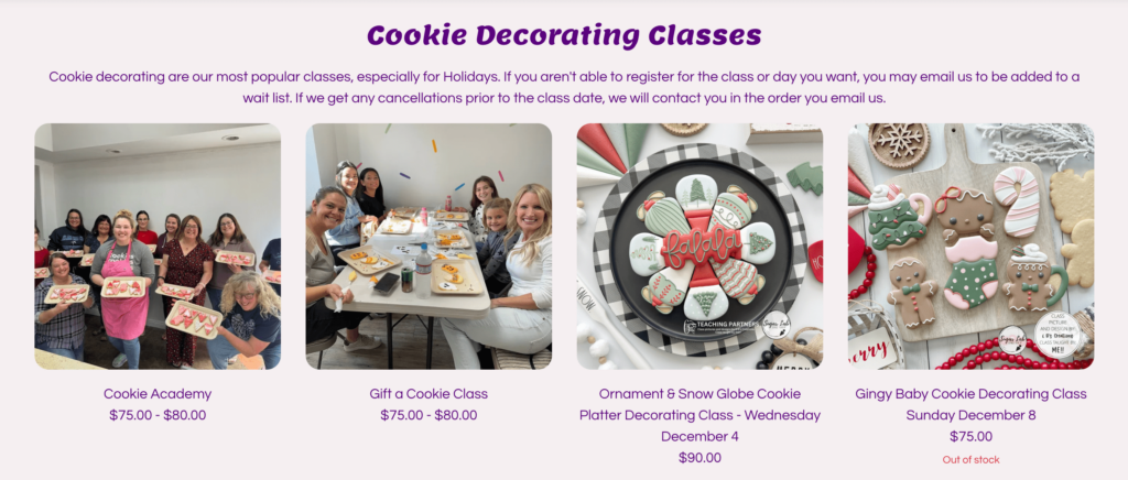 Sugarrlabbakeshop classes page