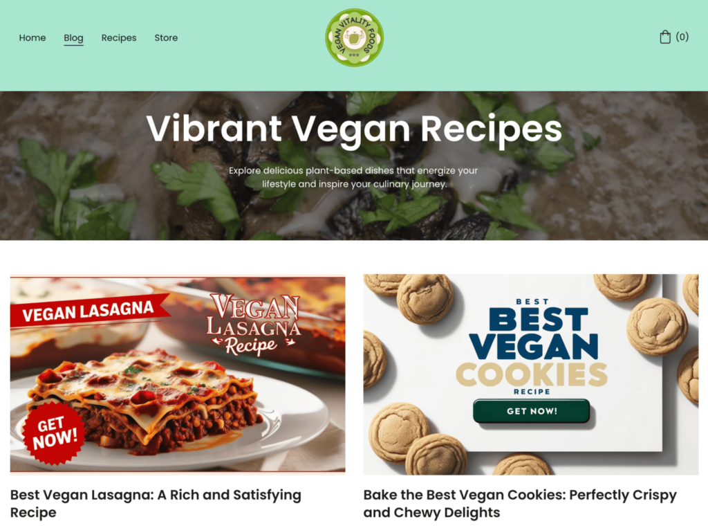 Blog page of Vegan Vitality Foods